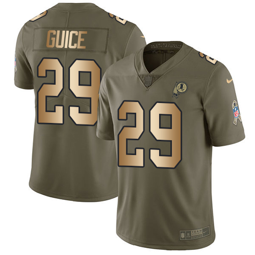 Nike Redskins #29 Derrius Guice Olive/Gold Youth Stitched NFL Limited Salute to Service Jersey